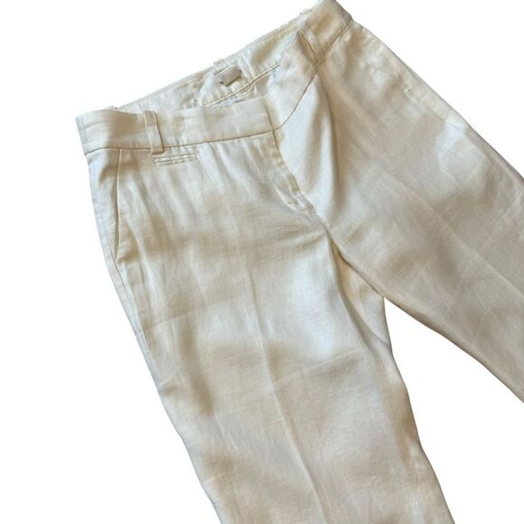 J. Crew Beige Cream Linen Cafe Trouser Pants Size 10 - Picture 10 of 12
